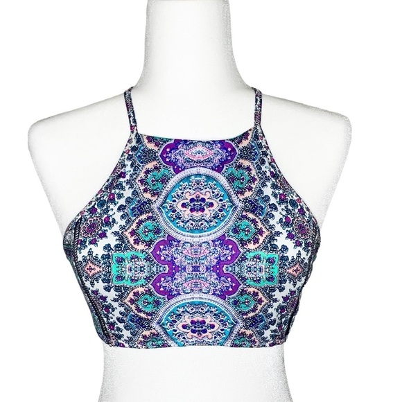 Nanette Lepore Paris Paisley High Neck Swim Top‎ - Picture 2 of 4